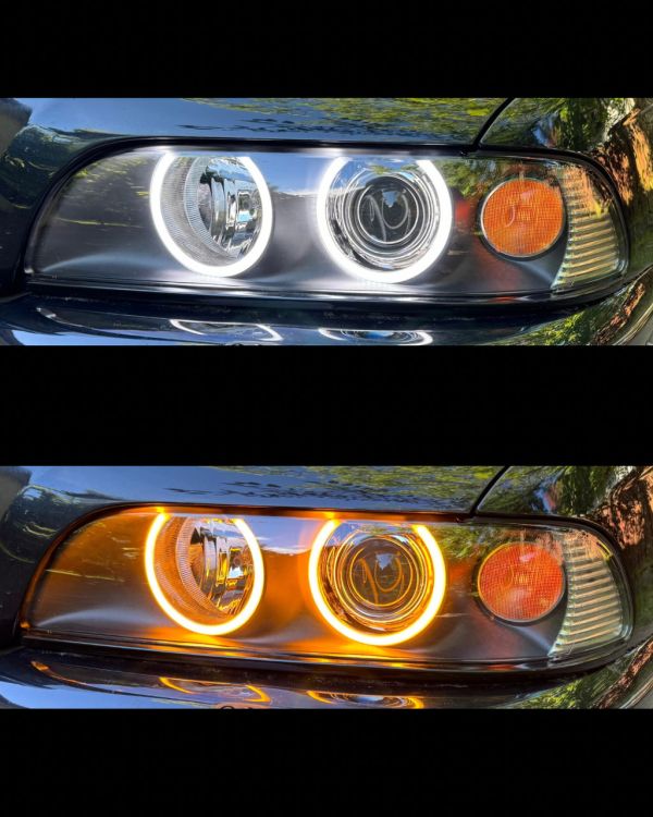 Ангельські очі на BMW e39 рестайлінг LED cotton