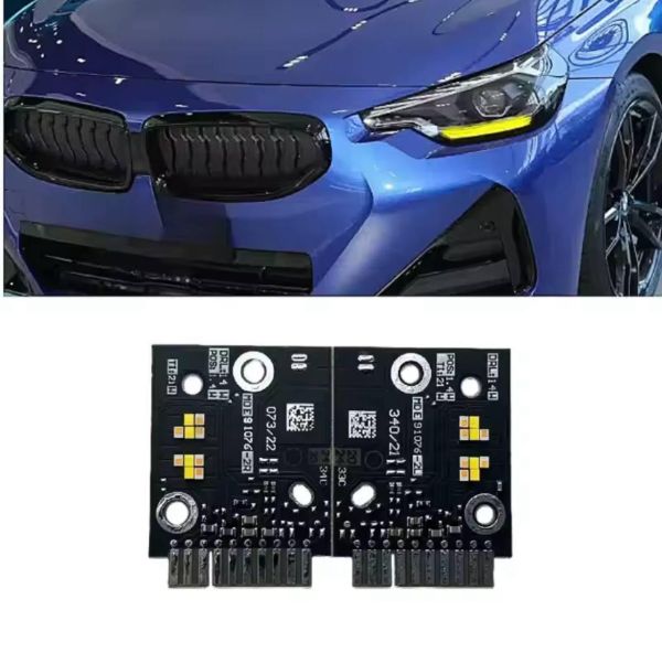 Світлодіодні плати ДХО для фар на BMW 2 Yellow G42/G87 2022-2024 yellow(жовті)