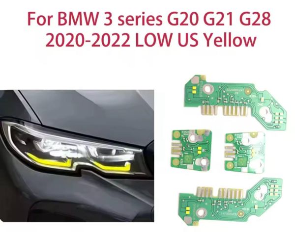 Світлодіодні плати ДХО для фар на BMW 3series G20 G21 G28 2020-2022 Led  USA, Європа  yellow(жовті)