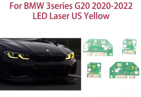 Світлодіодні плати ДХО для фар на BMW 3series G20 2020-2022 Led Laser USA yellow(жовті)
