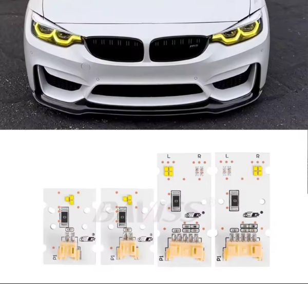 Світлодіодні плати ДХО для фар на  BMW m3 m4 f32 f33 f36 2017-2020 adaptive led yellow(жовті)
