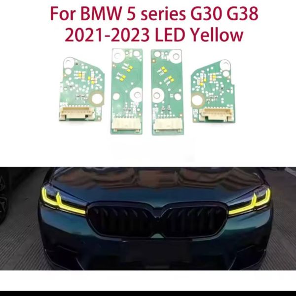 Світлодіодні плати ДХО для фар на BMW 5series G30/G38 2021-2023 yellow(жовті)