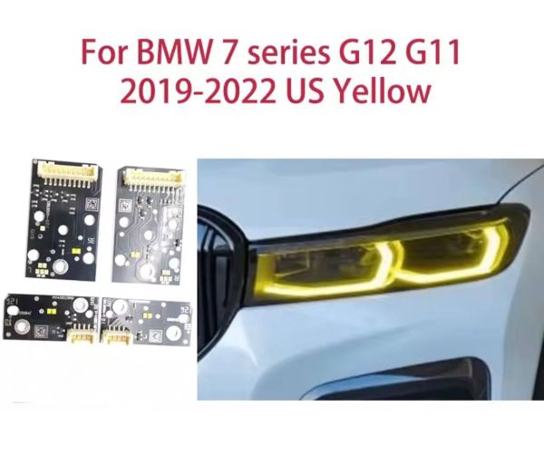 Світлодіодні плати ДХО для фар на BMW 7series G11/G12 2019-2022 USA yellow(жовті)