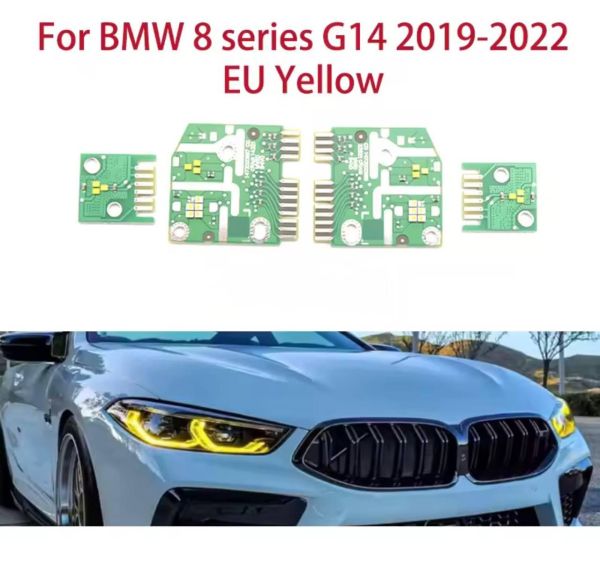 Світлодіодні плати ДХО для фар на  BMW 8 series  G14 2019-2022 Європа yellow(жовті)