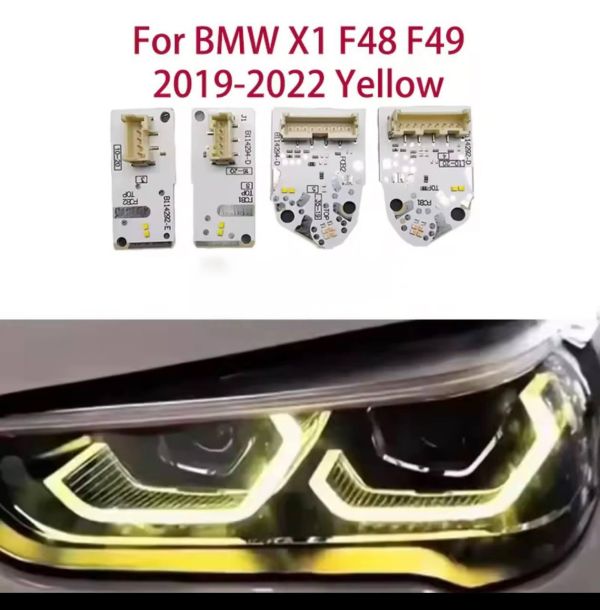 Світлодіодні плати ДХО для фар на BMW X1X2 F48 F49 2019-2022 yellow(жовті)