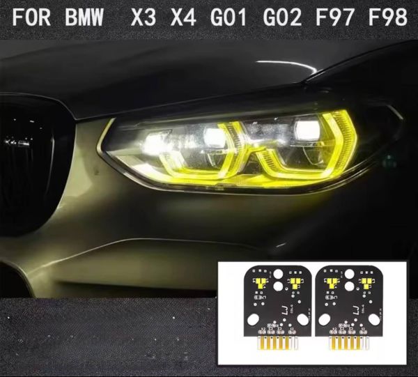 Світлодіодні плати ДХО для фар на BMW x3 x4 g01/g02 adaptive led Європа yellow(жовті)