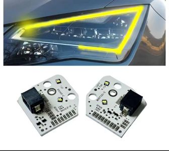 Світлодіодні плати ДХО для фар Seat Leon yellow 2013-2016