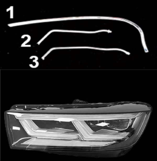 Світловоди для фар на Audi Q5 80A  full led 2018-2020