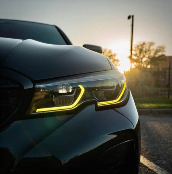 Світлодіодні плати ДХО для фар на BMW 3series G20 2020-2022 Led Laser USA yellow(жовті)